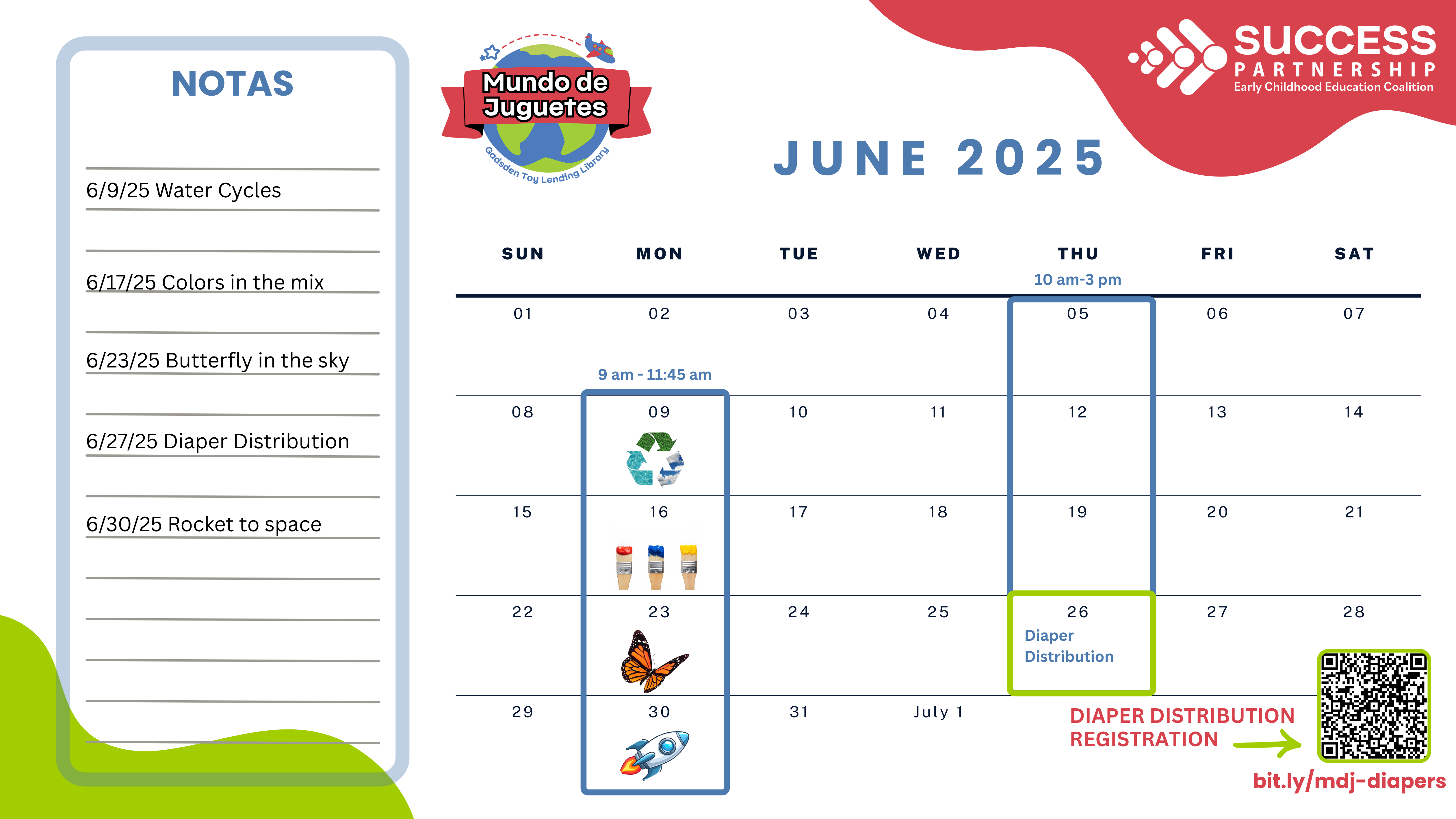 2025 Summer Calendar of events English